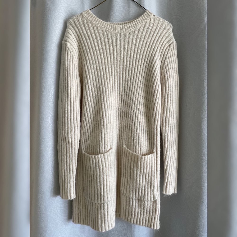 SMALL Cream Sweater Dress/Tunic Forever21